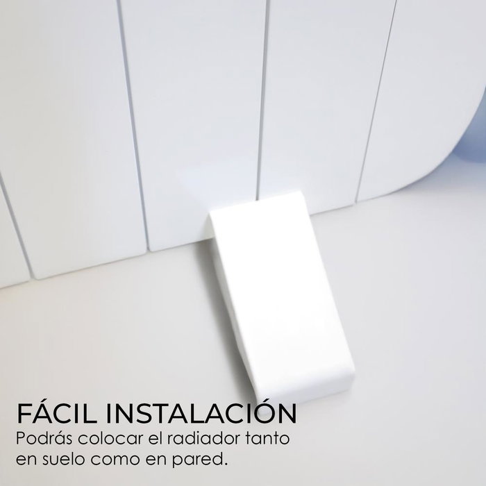 Yoevu Radiador Eléctrico de Bajo Consumo 900W, Emisor Térmico de Aluminio con Termostato Ajustable, Calefactor Seguro para Hogar y Oficina
