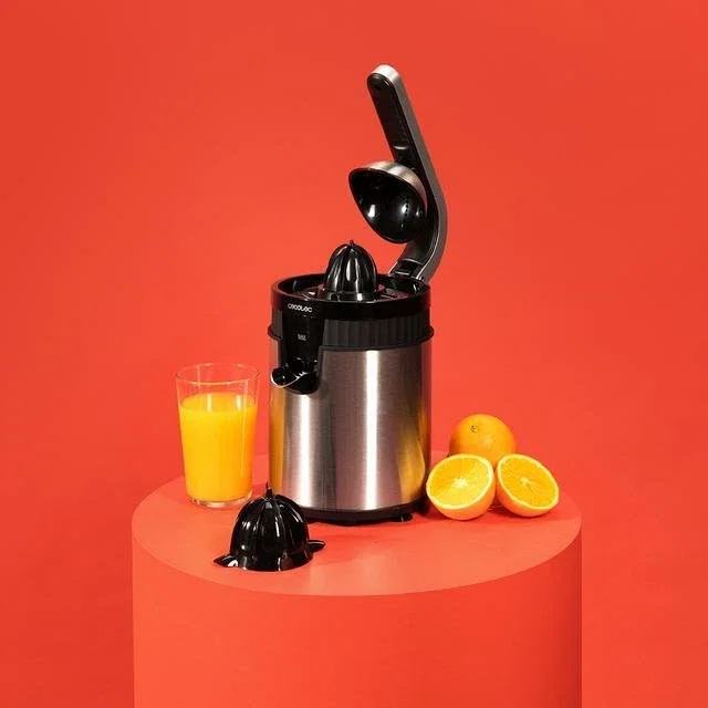 Cecotec Xqueeze RetroJuice 600 Steel Licuadora centrífuga 600 W Negro, Metálico Cecotec Xqueeze RetroJuice 600 Steel Licuadora centrífuga 600 W Negro, Metálico
