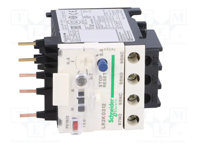 SCHNEIDER ELECTRIC Relé térmico TeSys K 3,7-5,5A NO+NC SCHNEIDER ELECTRIC Relé térmico TeSys K 3,7-5,5A NO+NC
