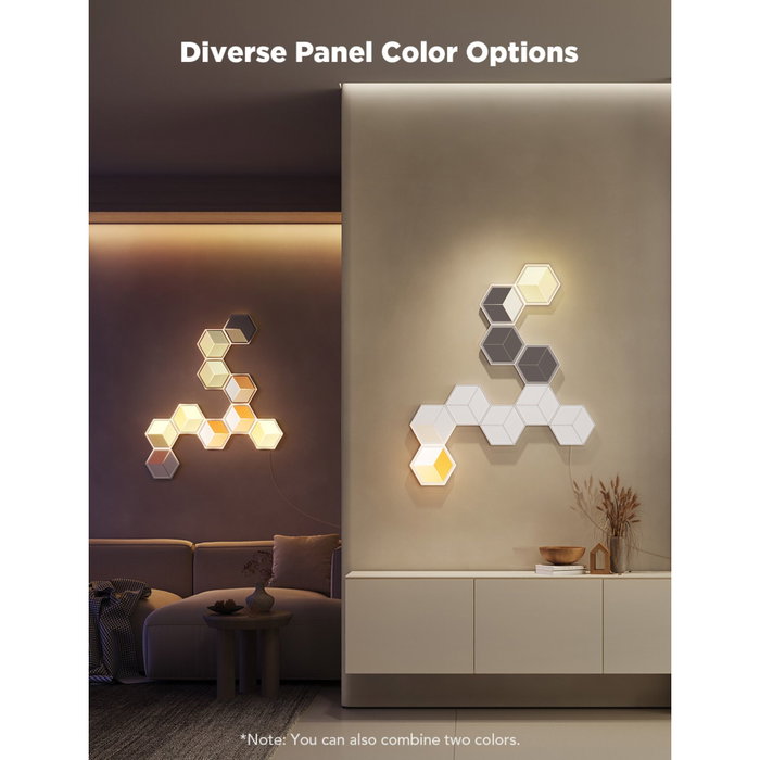 Govee Glide Hexagon Light Panels Ultra 7 Pack Meteor Gray H606A Govee Glide Hexagon Light Panels Ultra 7 Pack Meteor Gray H606A