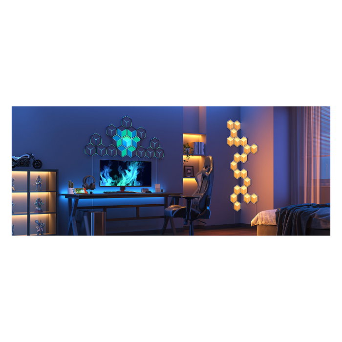 Govee Glide Hexagon Light Panels Ultra 7 Pack Meteor Gray H606A Govee Glide Hexagon Light Panels Ultra 7 Pack Meteor Gray H606A