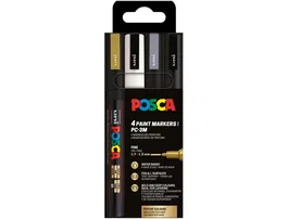 Posca Estuche de 4 Marcadores de Pintura PC-3M Colores GSWB
