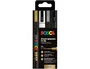Posca Estuche de 4 Rotuladores de Pintura PC-3M/4C Punta Cónica 0,9-1,3 mm