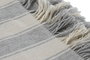 DKD Home Decor Plaid Basicos Gris Crudo 260 x 230 cm Algodon reciclado Poliester (2 Unidades)