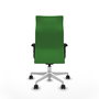 PIQUERAS Y CRESPO Sillón Albacete Verde con Mecanismo Sincro y Base Blanca