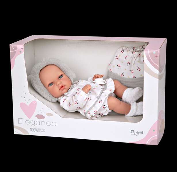 Muñecas Arias Muñeca Elegance 30 cm Natal Gris c/bolsa multiusos cuerpo vinyl sexo niña Muñecas Arias Muñeca Elegance 30 cm Natal Gris c/bolsa multiusos cuerpo vinyl sexo niña