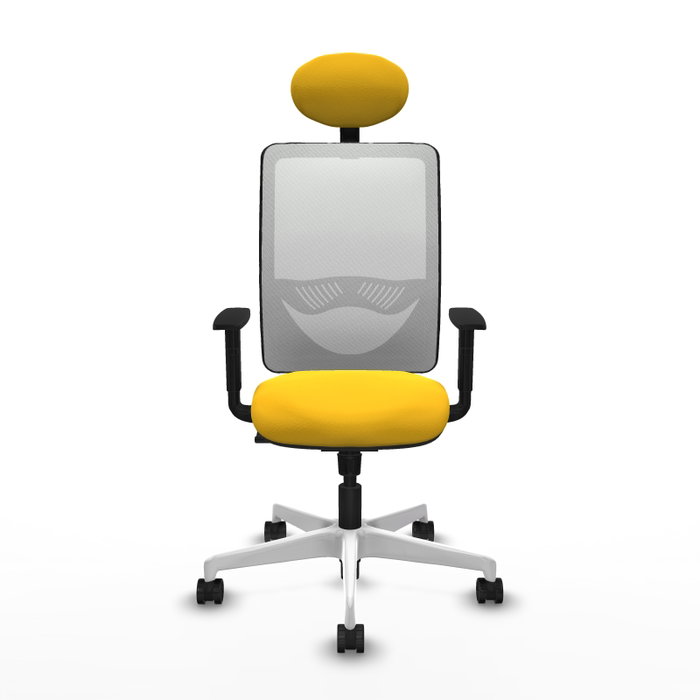 PIQUERAS Y CRESPO Silla de oficina Zulema con Mecanismo Sincro, Amarillo y Blanco PIQUERAS Y CRESPO Silla de oficina Zulema con Mecanismo Sincro, Amarillo y Blanco