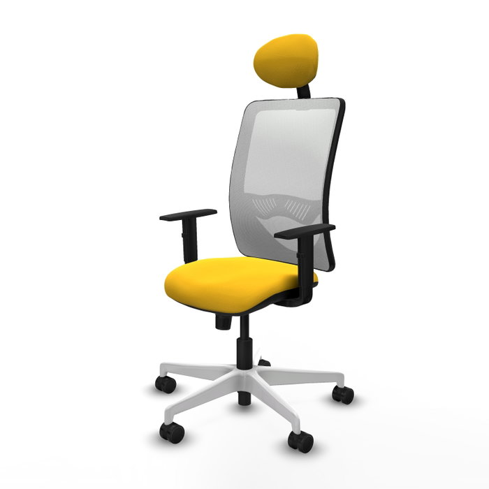 PIQUERAS Y CRESPO Silla de oficina Zulema con Mecanismo Sincro, Amarillo y Blanco PIQUERAS Y CRESPO Silla de oficina Zulema con Mecanismo Sincro, Amarillo y Blanco