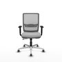 PIQUERAS Y CRESPO Silla de oficina Haches Gris con mecanismo Sincro/Traslack