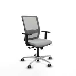 PIQUERAS Y CRESPO Silla de oficina Haches Gris con mecanismo Sincro/Traslack