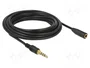DeLOCK 85635 Cable de extensión de audio 3,5 mm 4 Pin Negro 5 m