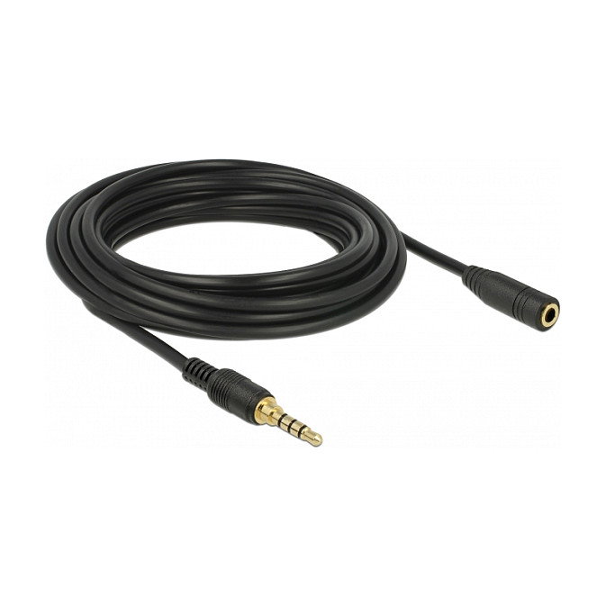 DeLOCK 85635 Cable de extensión de audio 3,5 mm 4 Pin Negro 5 m DeLOCK 85635 Cable de extensión de audio 3,5 mm 4 Pin Negro 5 m