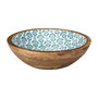 Home Deco Factory Bol Madera Jaipur Azul Diámetro 24 cm