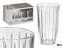 Vivalto Vaso Alto Rayas 440 ml Transparente Vidrio 8.2 x 14.2 x 8.2 cm (Set de 24)