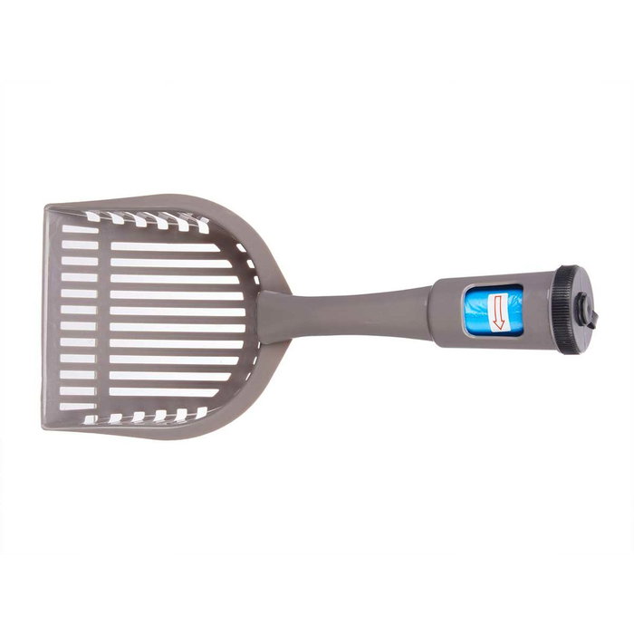 Pala recogedora Mascow Antracita Plástico 28 x 7 x 12,5 cm Mascotas Dispensador de Bolsas (12 Unidades)