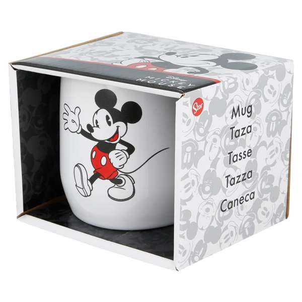 Stor Taza de Cerámica Disney "Mickey 90" Edición Nova - 360 ml, Ideal para Coleccionistas y Regalo, Presentada en Caja