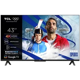 TCL Televisor 43P6K LED 43 Pulgadas 109 cm 4K UHD HDR10+ Google TV 3xHDMI 2.1 Wi-Fi