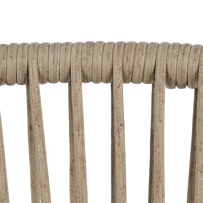 Silla Natural-Gris Pe-Acero Exterior 58 X 58 X 77,50 cm (Set de 2)