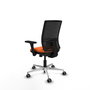 PIQUERAS Y CRESPO Silla de oficina Yunquera con mecanismo Sincro/Traslack, Naranja y Negro