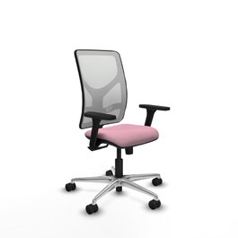 PIQUERAS Y CRESPO Silla de oficina Motilla Rosa y Blanco
