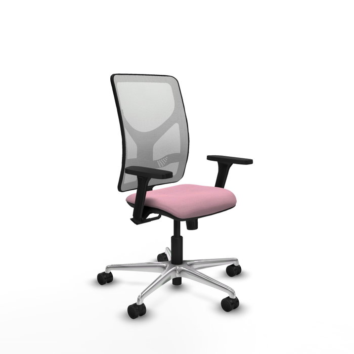 PIQUERAS Y CRESPO Silla de oficina Motilla Rosa y Blanco PIQUERAS Y CRESPO Silla de oficina Motilla Rosa y Blanco