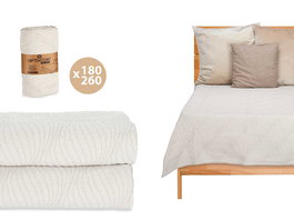 Giftdecor Colcha Cama Agua Beige 180 x 260 cm (Set de 4)