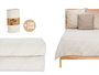 Giftdecor Colcha Cama Agua Beige 180 x 260 cm (Set de 4)