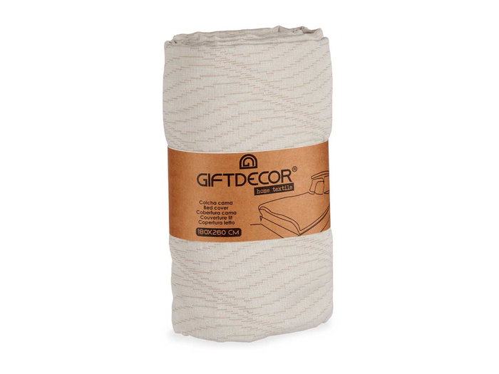 Giftdecor Colcha Cama Agua Beige 180 x 260 cm (Set de 4)