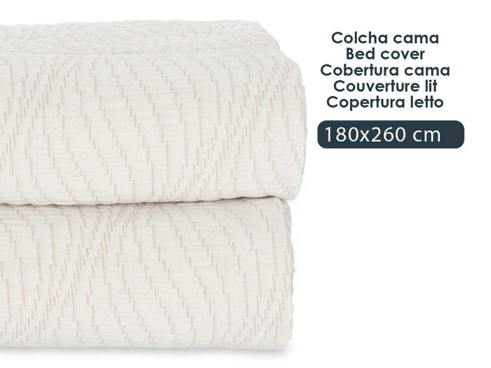 Giftdecor Colcha Cama Agua Beige 180 x 260 cm (Set de 4)