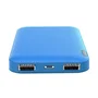 Celly PBE5000 Power Bank - Batería Externa Recargable, 5000 mAh, Ión de Litio, 2 Puertos USB 2.1A, Entrada MicroUSB, Color Azul