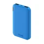 Celly PBE5000 Power Bank - Batería Externa Recargable, 5000 mAh, Ión de Litio, 2 Puertos USB 2.1A, Entrada MicroUSB, Color Azul