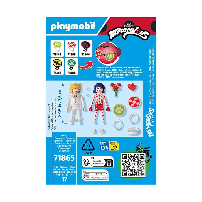 PLAYMOBIL Miraculous: Ladybug y Cat Noir Sueño Boda 71865