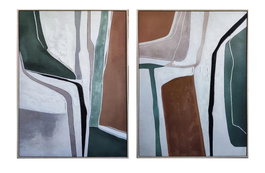 DKD Home Decor Cuadro Abstracto en Lienzo 83x4,5x123 cm Surtido de 2 Piezas