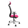 PIQUERAS Y CRESPO Silla de oficina Zulema Rosa con malla Blanca