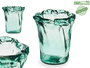 Giftdecor Jarron Vidrio Panuelo 20 cm Cristal Reciclado Transparente (Set de 6)