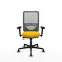 PIQUERAS Y CRESPO Silla de oficina Zulema con mecanismo Sincro/Traslack, Amarillo/Gris