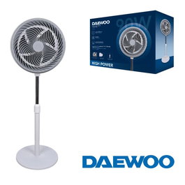 DAEWOO Ventilador de Pie High Speed 90W 12 Pulgadas 30 cm con Base Redonda