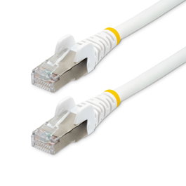 Startech Cable Cat6a Ethernet 7m Blanco LSZH 10Gbe 500MHz 100W PoE++ Snagless RJ-45 con Alivio de Tensión