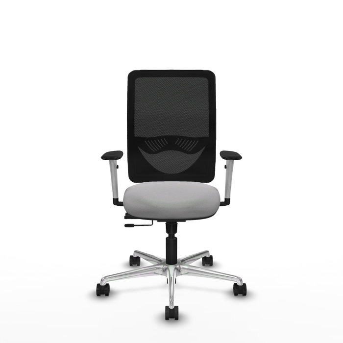 PIQUERAS Y CRESPO Silla de oficina Zulema con mecanismo Sincro/Traslack Gris claro y Negro