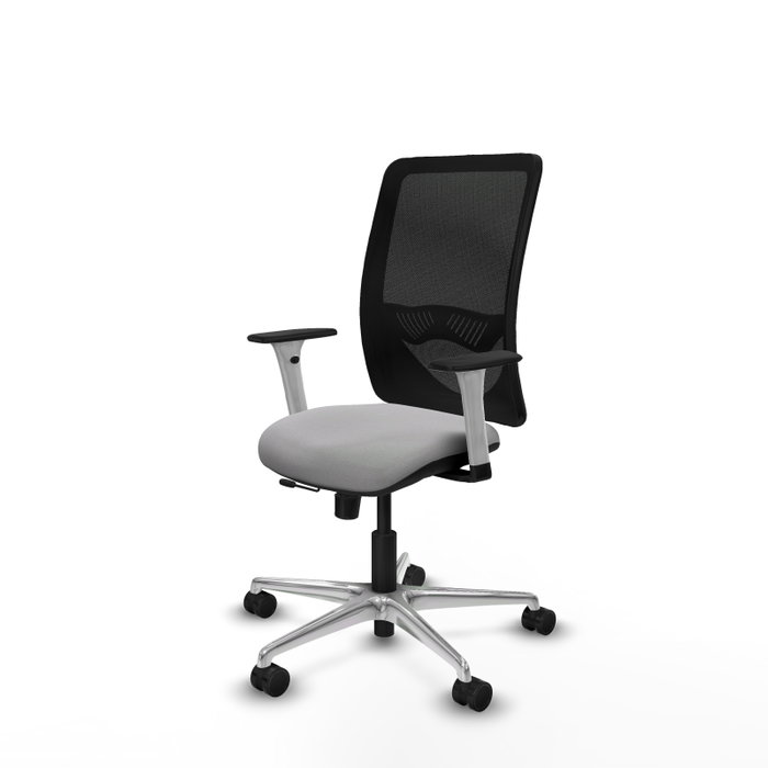PIQUERAS Y CRESPO Silla de oficina Zulema con mecanismo Sincro/Traslack Gris claro y Negro