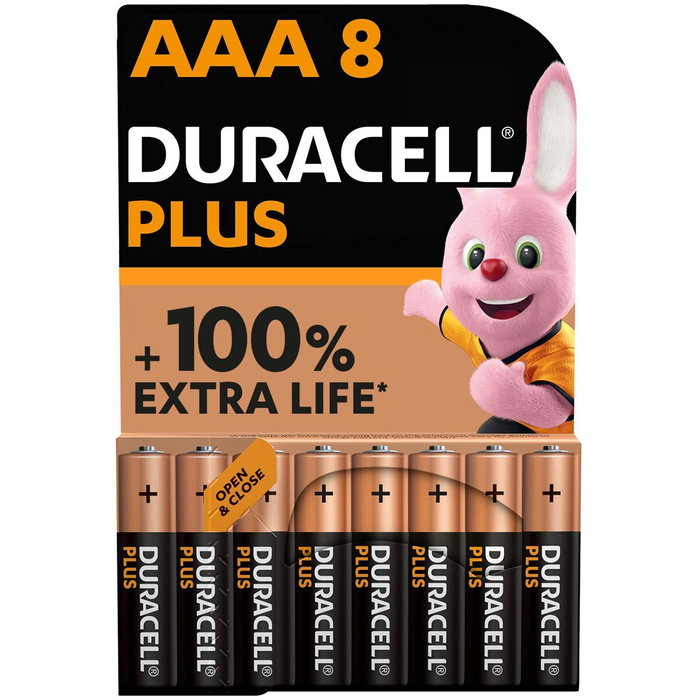 Duracell Plus Power Boost Pack de 8 pilas AAA 1,5V alcalinas Duracell Plus Power Boost Pack de 8 pilas AAA 1,5V alcalinas