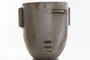 DKD Home Decor Macetero de Fibra de Vidrio Gris Cara