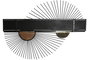 DKD Home Decor Estanteria Pared Negro Natural Metal MDF 70 x 12 x 51 cm