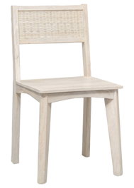 DKD Home Decor Silla Mango Ratan Blanco Roto