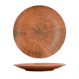 Summa Forest Terracota Plato Llano de Gres, 27 cm, Plato Llano Coupe (Set de 6)