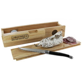 Cook Concept Industriel Caja/Tabla Embutido con Cuchillo 33x8,5x8 cm