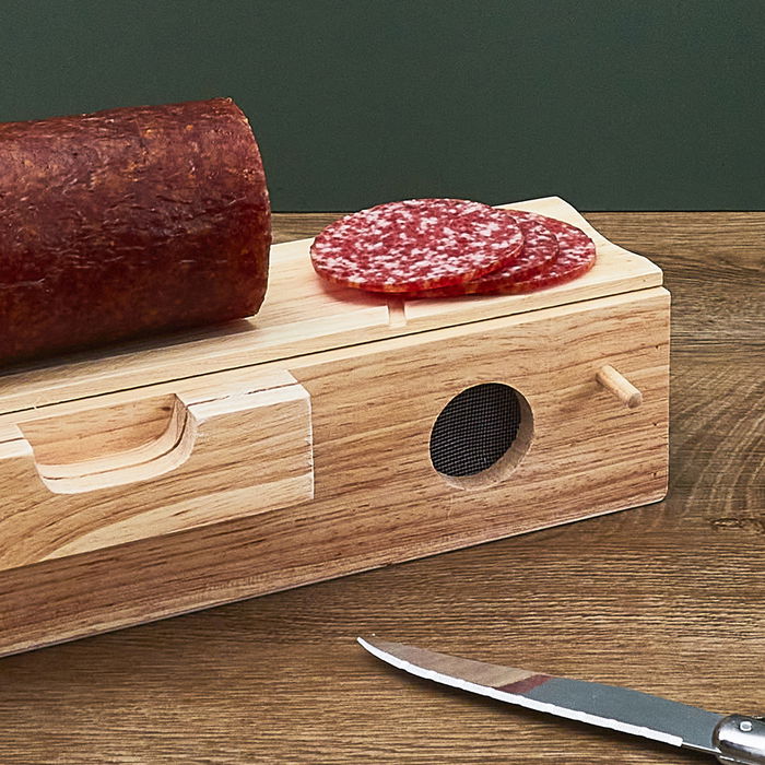 Cook Concept Industriel Caja/Tabla Embutido con Cuchillo 33x8,5x8 cm