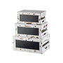 TABLECRAFT - RCBCRATE2 - SET de 3 CAJAS - ELEVADORES - Blanco decapado