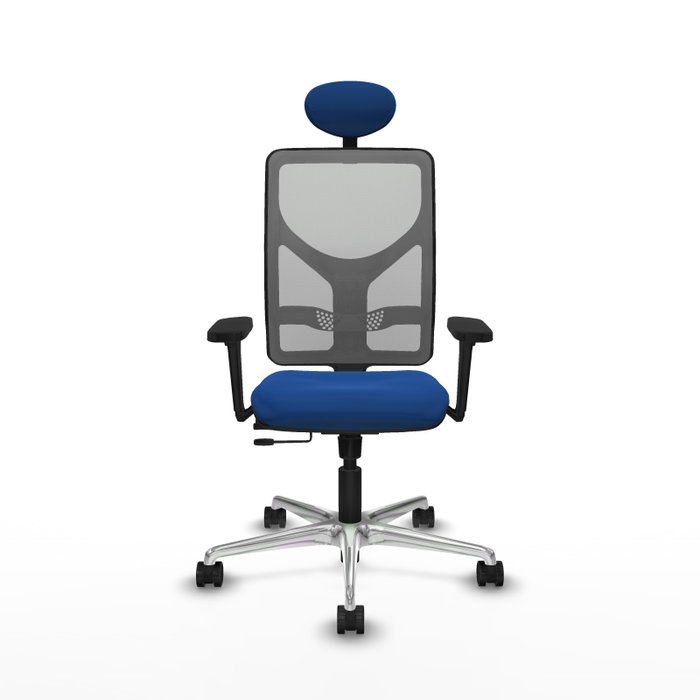 PIQUERAS Y CRESPO Silla de oficina Motilla Azul/Gris con mecanismo Sincro/Traslack PIQUERAS Y CRESPO Silla de oficina Motilla Azul/Gris con mecanismo Sincro/Traslack