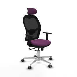 PIQUERAS Y CRESPO Silla de oficina Jorquera Sincro/Traslack Morada y Negra